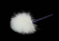 Marabou brush with white feathers