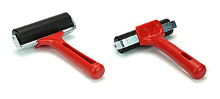 Ink roller (10 cm wide, A-52500) in two positions