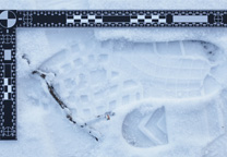 Shoe impression in snow