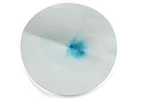Color reaction on a filter paper rubbed on bloodstain.