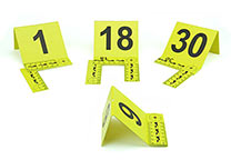 Evidence markers with numbers