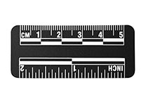 Black ruler, 5 cm