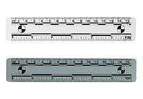 White and gray ruler, 15 cm