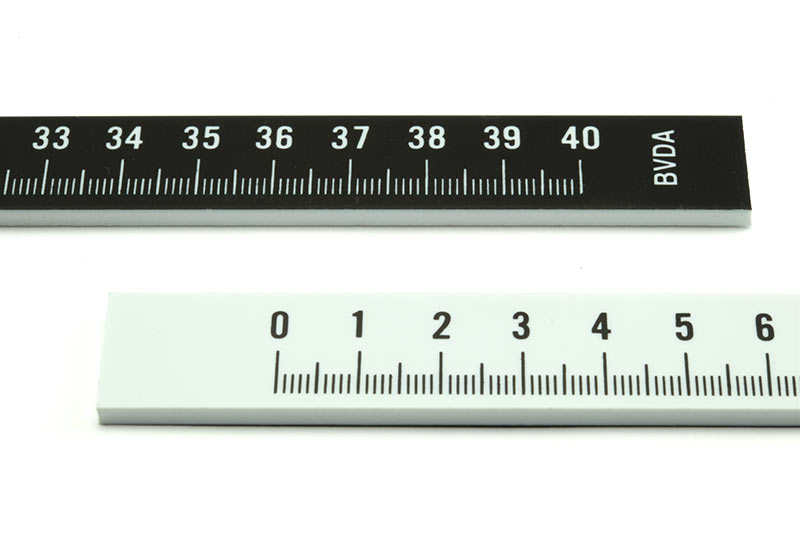 Measuring tape ruler cm numbers 39 40, Stock image