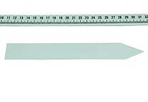 White marking strip (PVC, 20 x 3 cm, thickness 0.5 mm.)