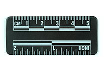 Black magnetic ruler, 5 cm