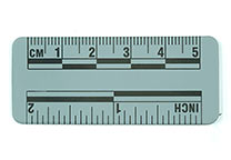 Gray magnetic ruler, 5 cm